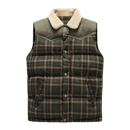 Keith | Men's Plaid Puffer Vest - Image 2