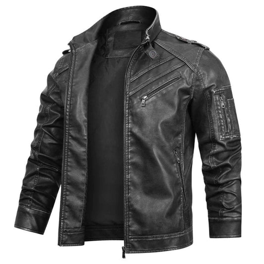 Parker | Men's Slim-Fit Motorcycle Jacket - Image 1