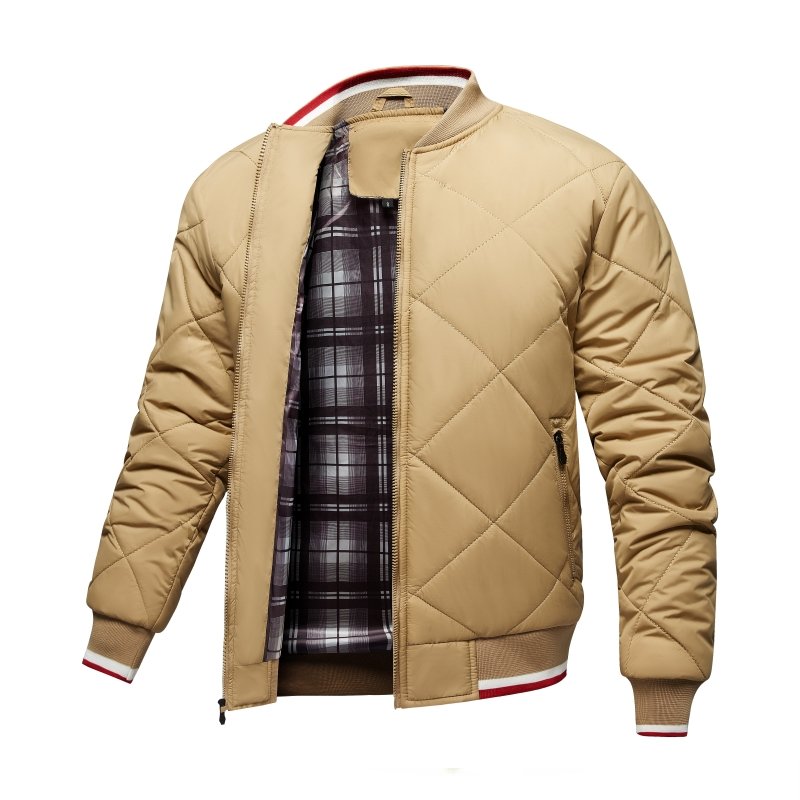 Paul | Men's Diamond Quilted Bomber Jacket - Image 6