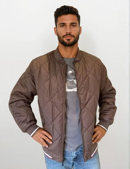 Paul | Men's Diamond Quilted Bomber Jacket - Image 2