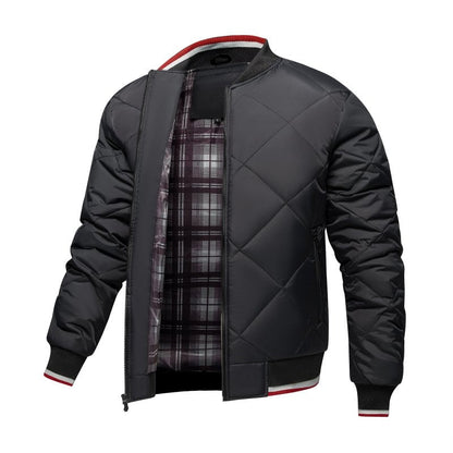 Paul | Men's Diamond Quilted Bomber Jacket - Image 13