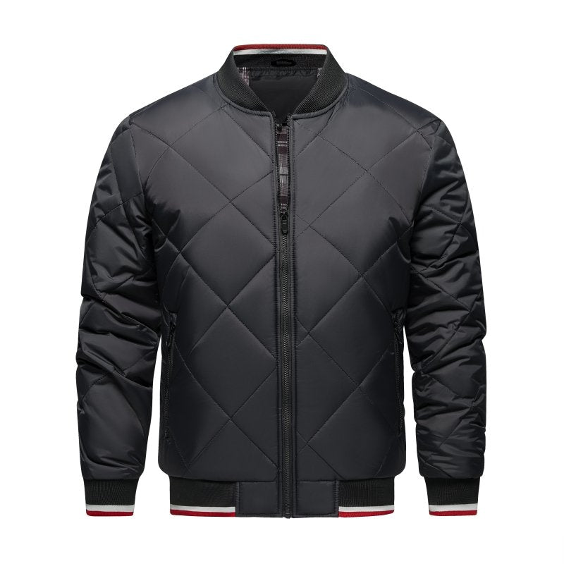 Paul | Men's Diamond Quilted Bomber Jacket - Image 1