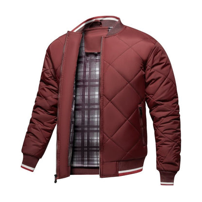 Paul | Men's Diamond Quilted Bomber Jacket - Image 5