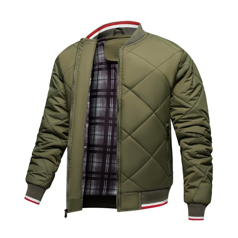 Paul | Men's Diamond Quilted Bomber Jacket - Image 4