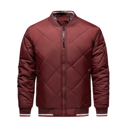 Paul | Men's Diamond Quilted Bomber Jacket - Image 8