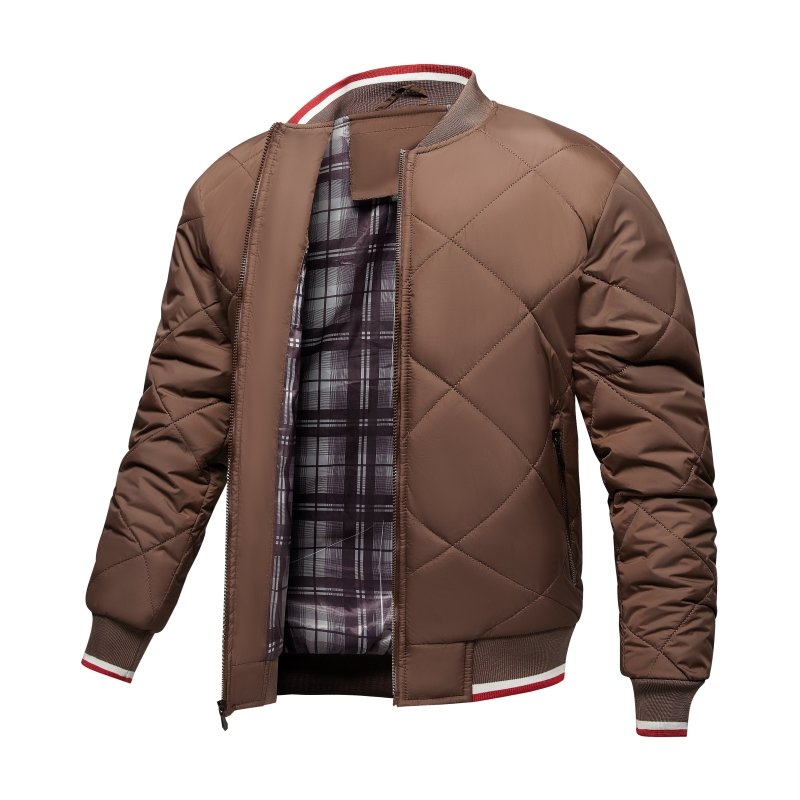 Paul | Men's Diamond Quilted Bomber Jacket - Image 3