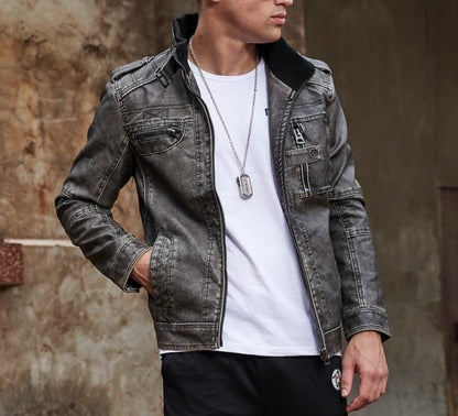 Jamison | Men's Slim-Fit Biker Jacket - Image 2