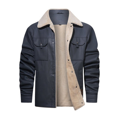 Kevin | Men's Sherpa Collar Casual Jacket - Image 2