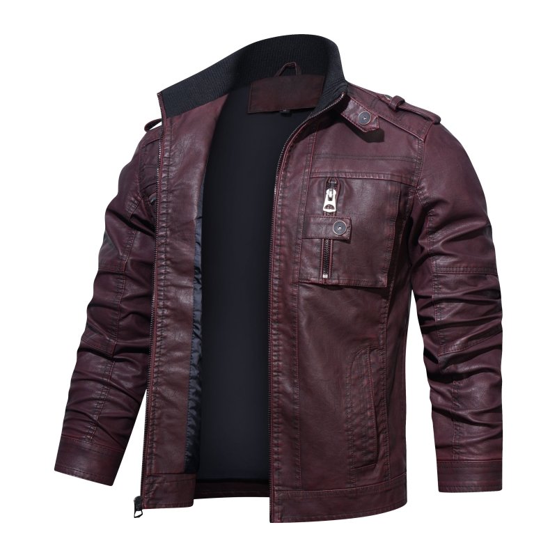 Jamison | Men's Slim-Fit Biker Jacket - Image 6