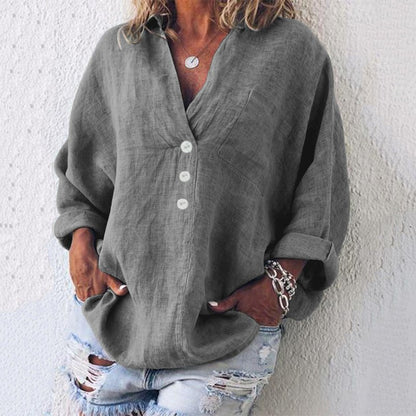 Image of Holly | Women's Oversized Button Down Blouse