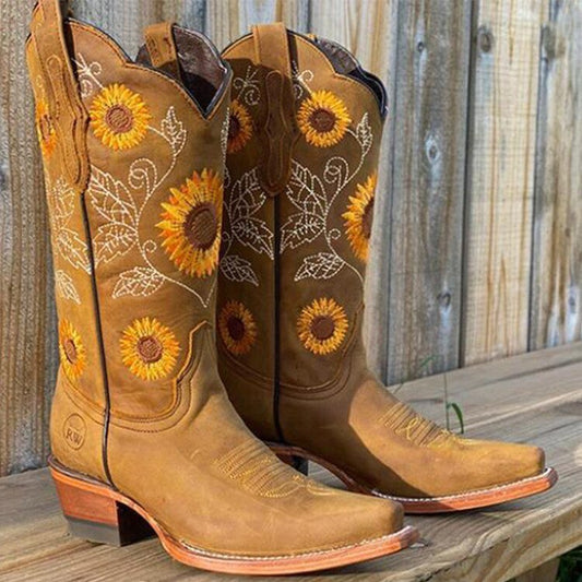 Samantha | Women's Embroidered Cowboy Boots - Image 1