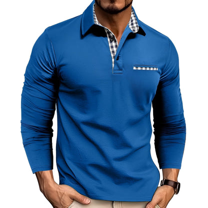 Image of Jamison | Men's Long Sleeve Button-Down Polo Shirt