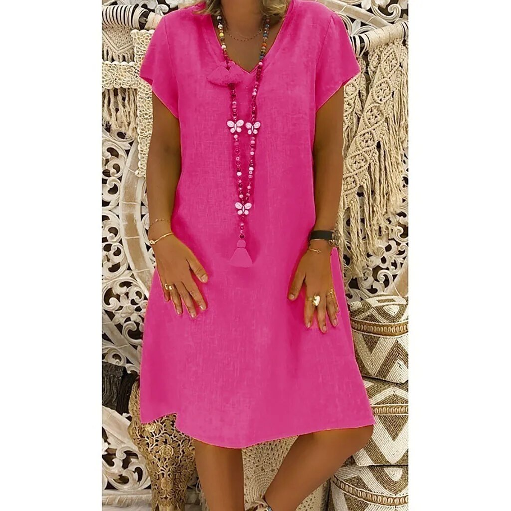 Image of Jo | Women's V-Neck A-Line Mini Dress