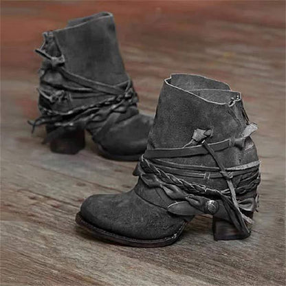 Serena | Women's Ankle Boots – Stylish Leather Western Style – Comfortable Block Heel - Image 2