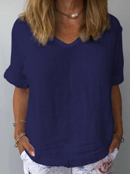 Tessa | Women's Comfortable Casual Cotton Linen Top - Image 3