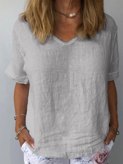 Tessa | Women's Comfortable Casual Cotton Linen Top - Image 2