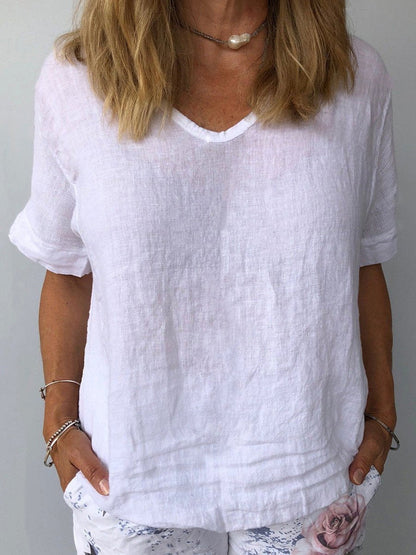 Tessa | Women's Comfortable Casual Cotton Linen Top - Image 1
