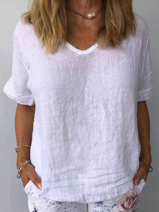 Tessa | Women's Comfortable Casual Cotton Linen Top - Image 1