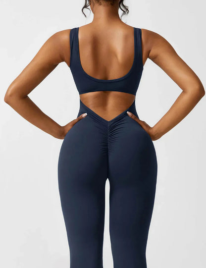 Image of Judith | Women's Flare Leg Activewear Jumpsuit
