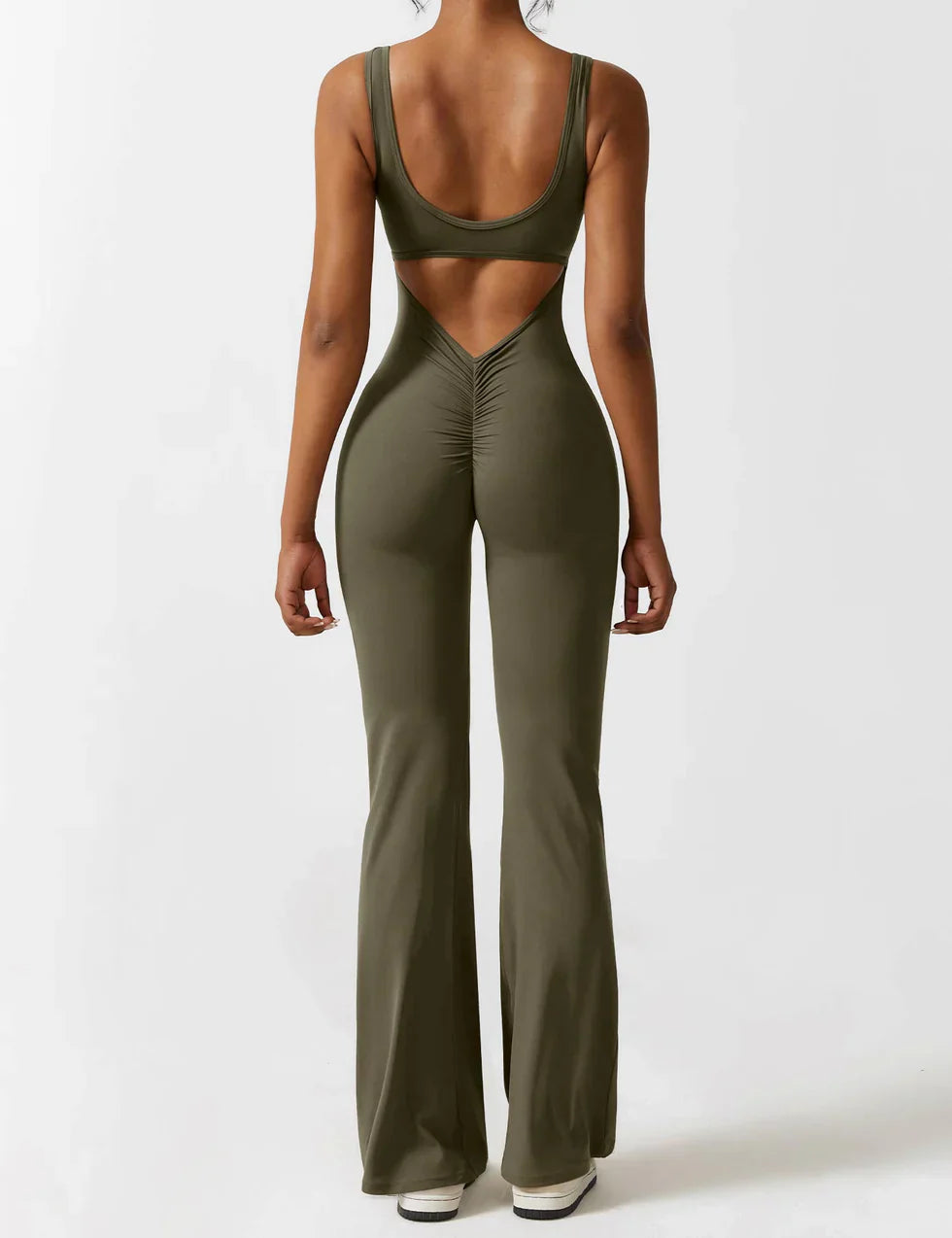 Image of Judith | Women's Flare Leg Activewear Jumpsuit