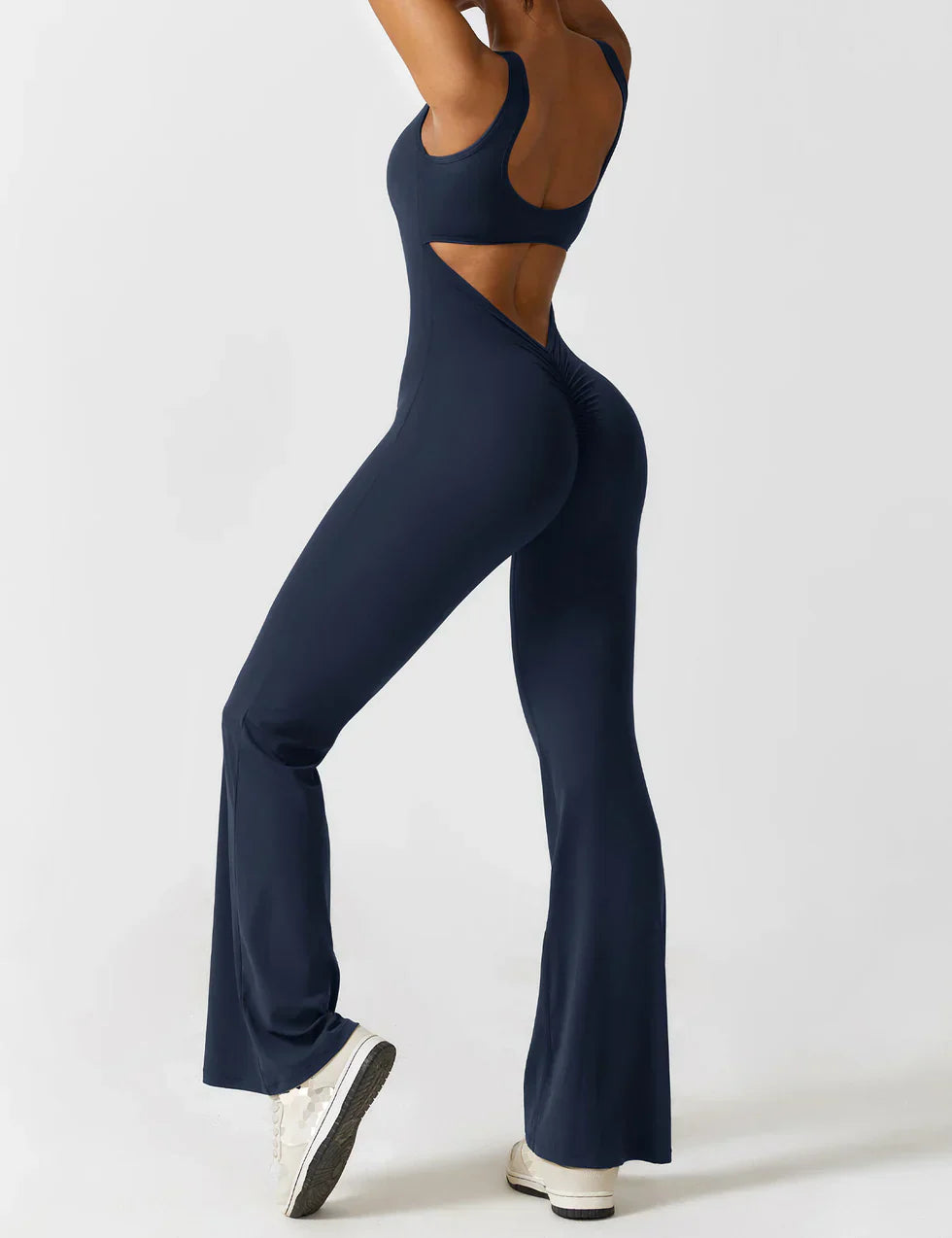 Image of Judith | Women's Flare Leg Activewear Jumpsuit