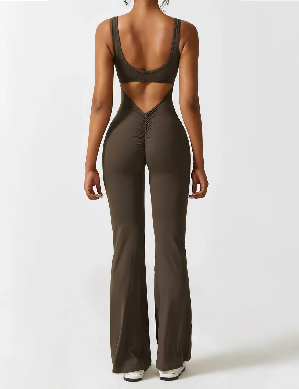 Image of Judith | Women's Flare Leg Activewear Jumpsuit