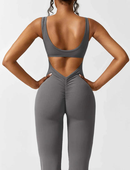 Image of Judith | Women's Flare Leg Activewear Jumpsuit