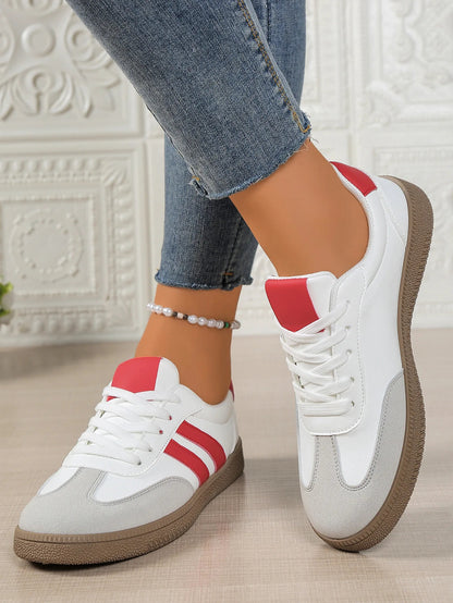 Katherine | Comfortable Stylish Faux Leather Sneakers for Women - Image 1