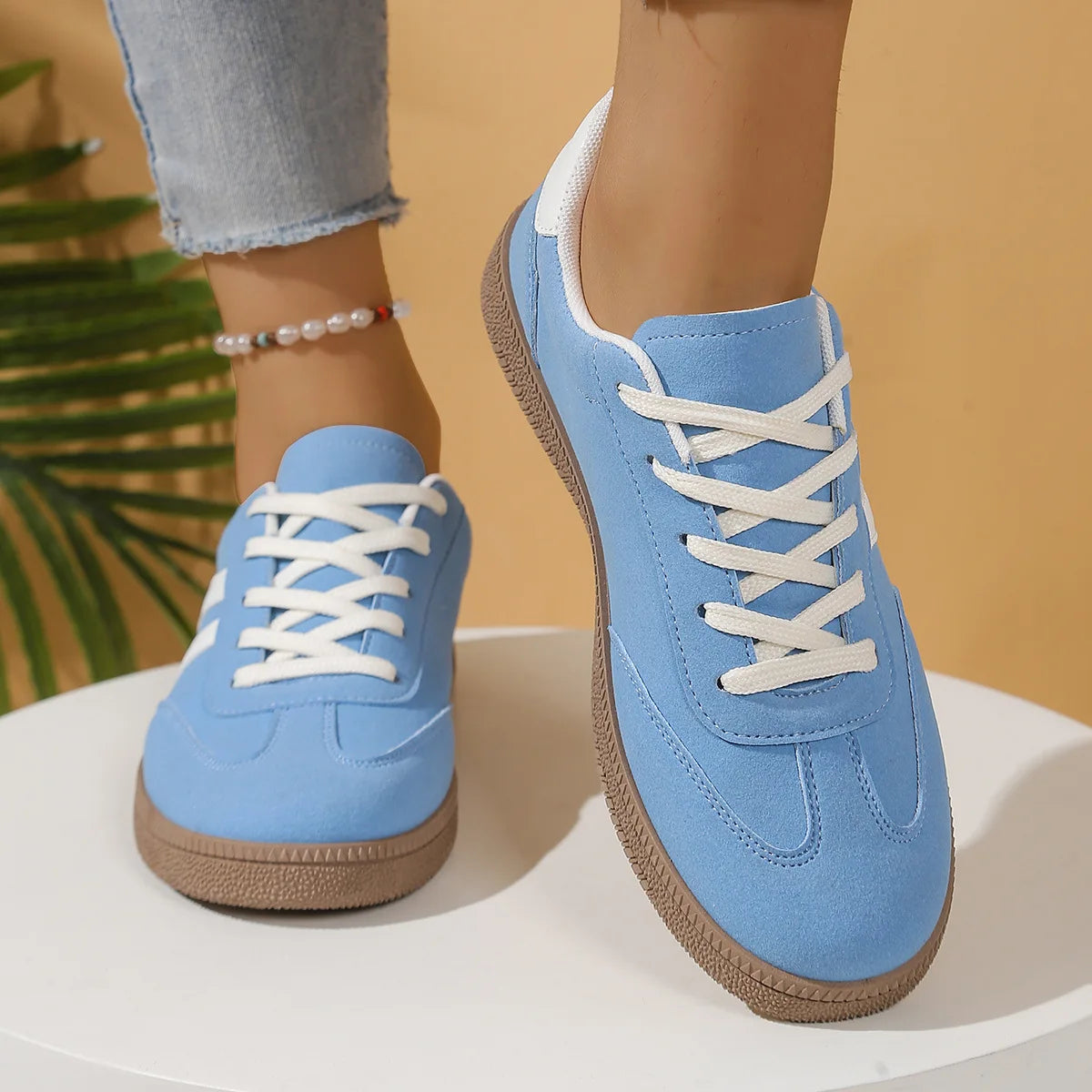 Katherine | Comfortable Stylish Faux Leather Sneakers for Women - Image 1