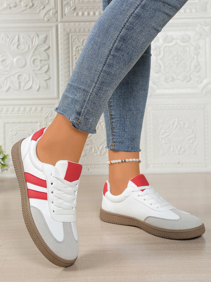 Katherine | Comfortable Stylish Faux Leather Sneakers for Women - Image 1
