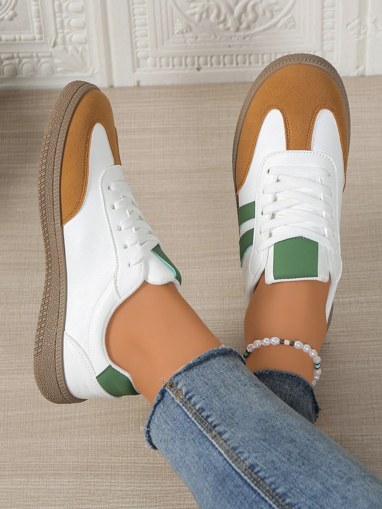 Katherine | Comfortable Stylish Faux Leather Sneakers for Women - Image 3
