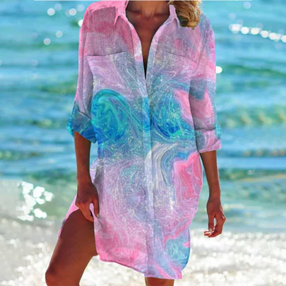 Image of Kimberly | Women's Button-Down Mini Shirt Dress