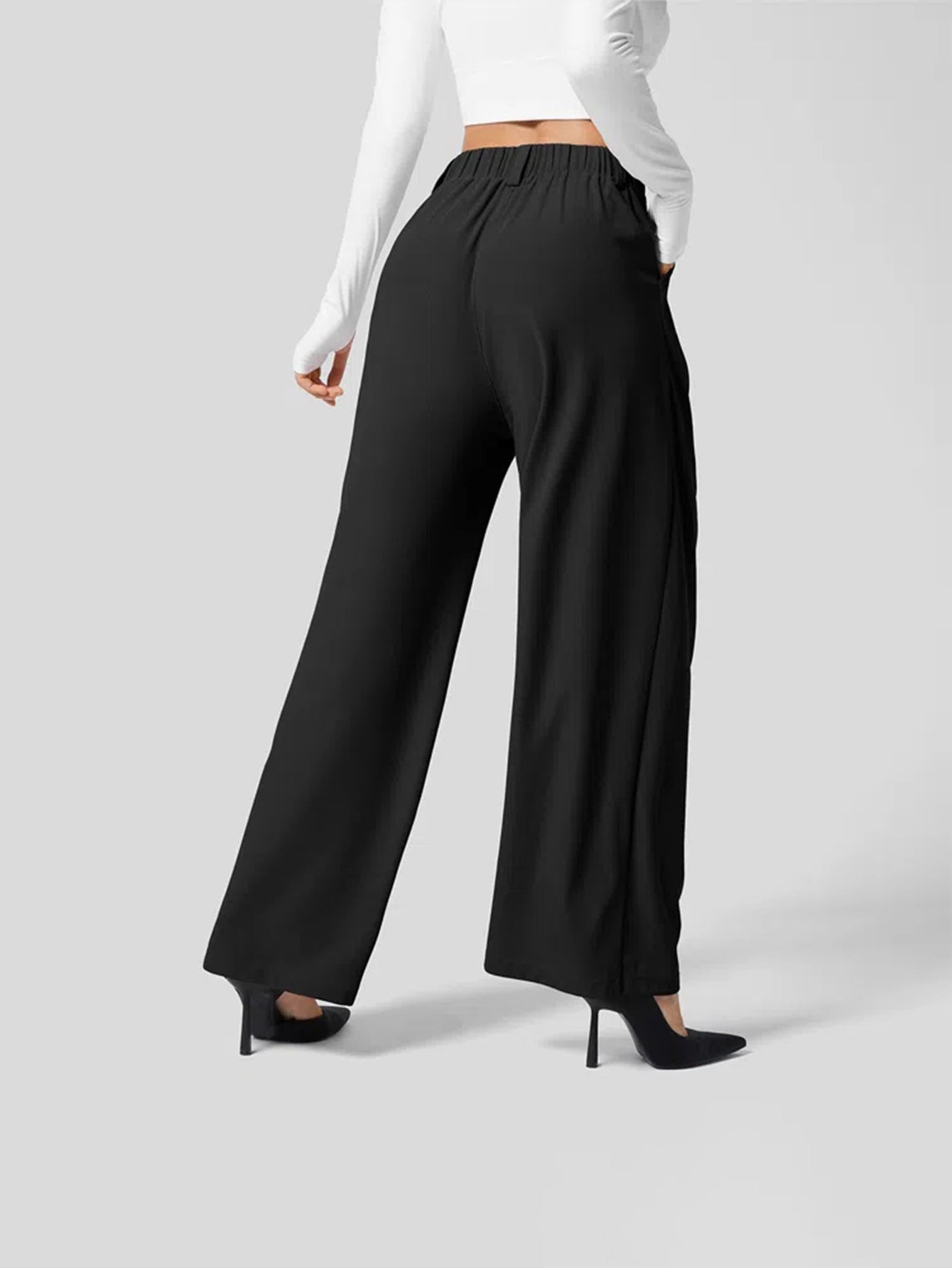 Image of Kimberly | Women's High-Waisted Pleated Trousers