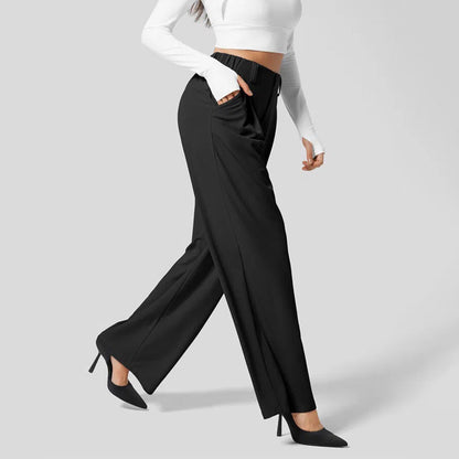 Image of Kimberly | Women's High-Waisted Pleated Trousers