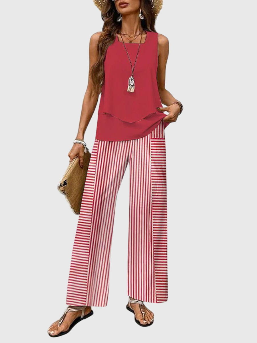 Image of Leila | Women's Wide Leg Pant Set