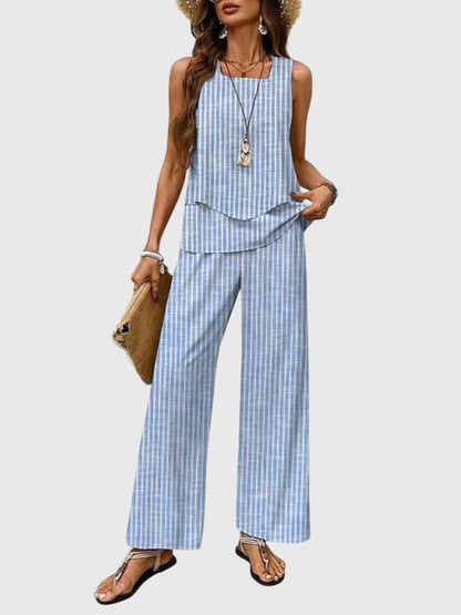 Image of Leila | Women's Wide Leg Pant Set