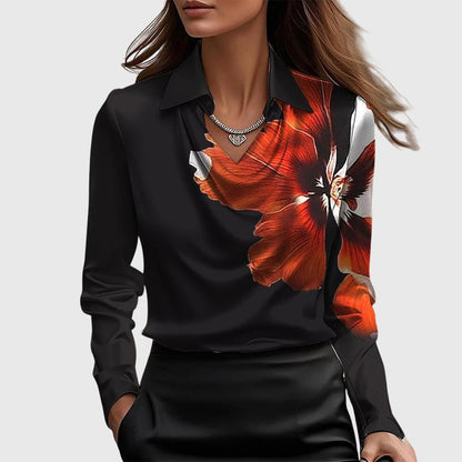Image of Lena | Women's Long Sleeve Cowl Neck Blouse