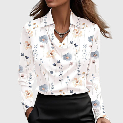 Image of Lena | Women's Long Sleeve Cowl Neck Blouse