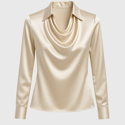 Image of Lena | Women's Long Sleeve Cowl Neck Blouse