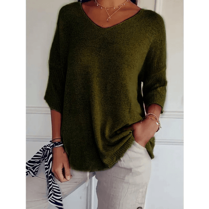 Image of Libby | Women's V-Neck Relaxed Fit Tunic Top