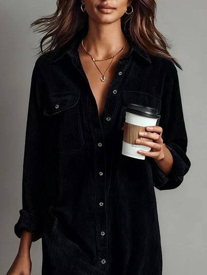 Image of Linda | Women's Button-Down Midi Shirt Dress