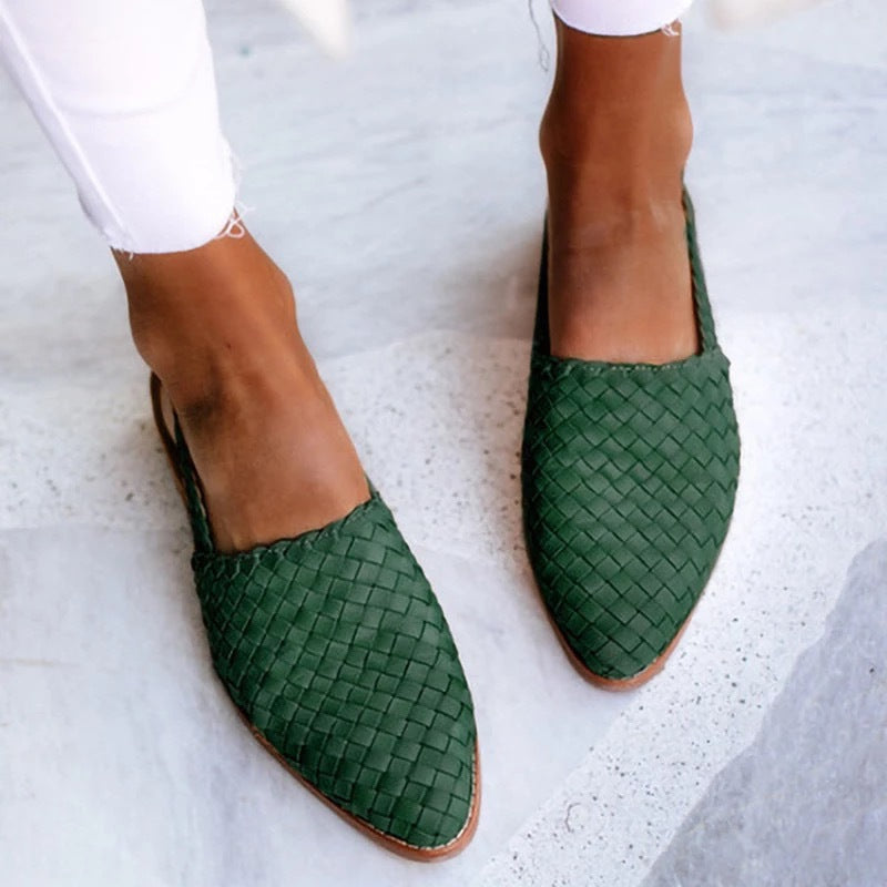 Lisa | Elegant Woven Mules for Women with Pointed Toe