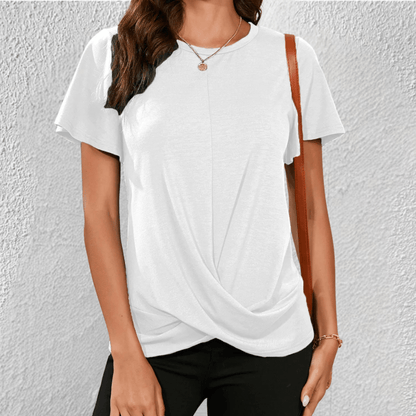Image of Lucy | Women's Twist Front Casual T-Shirt