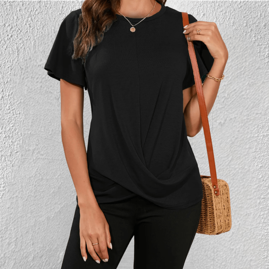 Image of Lucy | Women's Twist Front Casual T-Shirt