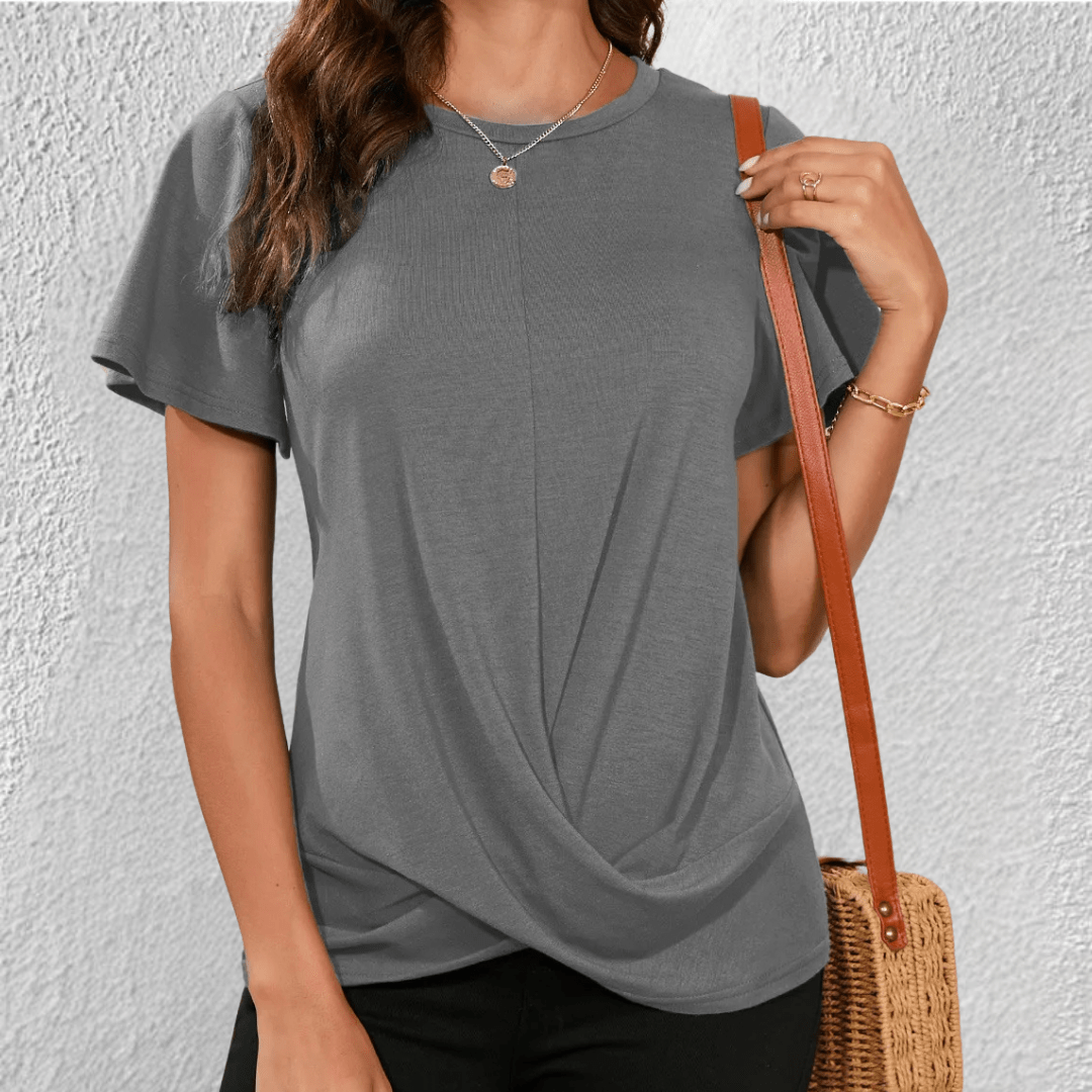 Image of Lucy | Women's Twist Front Casual T-Shirt