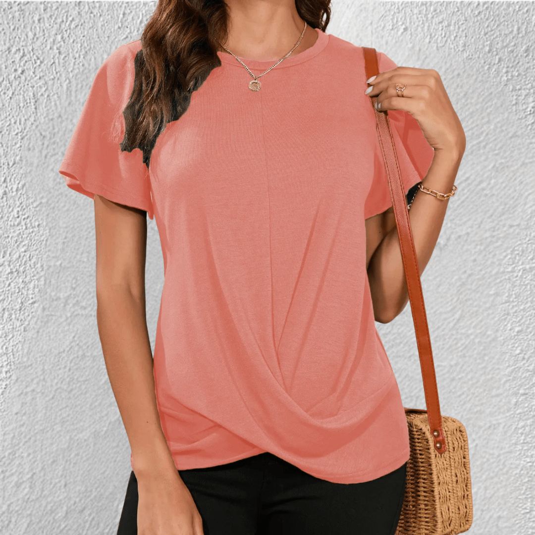 Image of Lucy | Women's Twist Front Casual T-Shirt