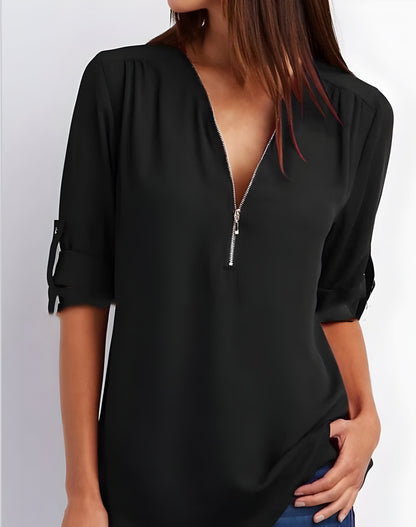Image of Maisie | Women's Zip Front Blouse