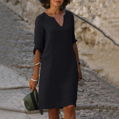 Image of Marissa | Women's V-Neck Midi Dress