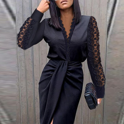 Image of Mary | Women's V-Neck Midi Wrap Dress