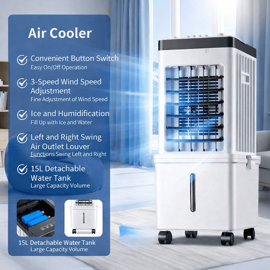 MBERN – 3-in-1 Air Conditioner – Fan & Cooling in One